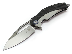 Microtech Matrix 3.77" Hand Rubbed Stainless Folding Knife w/ Carbon Fiber Scales