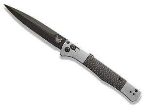 Benchmade Auto Fact 3.95" AXIS Folding Knife, Black DLC/Aluminum & Carbon Fiber