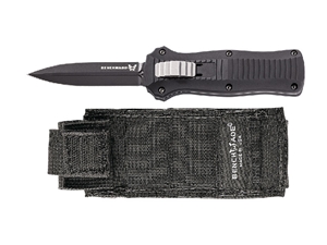 Benchmade Mini Infidel 3.1" OTF Knife, Black/Black Aluminum