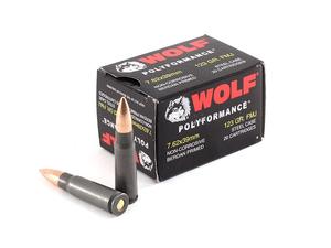 Wolf 7.62x39mm 123gr Steel Case 20rd