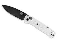 Benchmade Mini Bugout 2.82" AXIS Folding Knife, Black/White Grivory