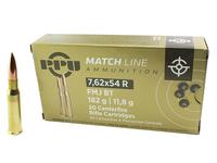 PPU Match 7.62x54R 182gr FMJ 20rd