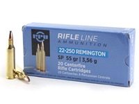 PPU RifleLine .22-250 Remington 55gr SP 20rd