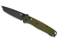 Benchmade Bailout 3.38" AXIS Folding Knife, Tungsten Gray/Woodland Green Aluminum