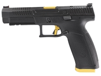 CZ P-10 F Competition OR 9mm 5" 19rd Pistol, Black/Gold Accents