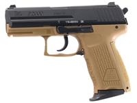 HK P2000 V3 DA/SA 9mm 3.66" FDE Pistol, 2-10rd Mags