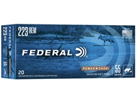 Federal Power Shok .223 Rem 55gr JSP 20rd