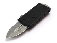 Microtech Knives Exocet D/E Full Serrated Black 1.98" Stonewash