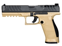 Walther PDP 9mm Full Size 5" Pistol, Black/Tan