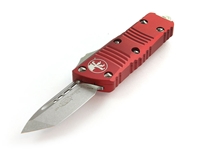 Microtech Mini Troodon 1.98" OTF Stonewashed Tanto, Red
