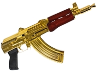 Zastava ZPAP92 7.62x39mm 24K Gold Serbian Red Pistol
