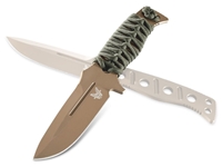 Benchmade Fixed Adamas 4.2" Knife, FDE/OD Green Paracord