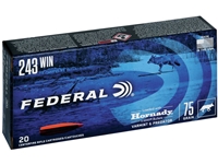 Federal Standard Varmint & Predator .243WIN 75gr Hornady V-Max 20rd