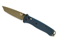 Benchmade Bailout 3.38" AXIS Folding Knife, FDE/Crater Blue Aluminum