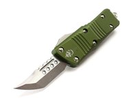 Microtech Knives Mini Troodon Hellhound 1.99" S/E Stonewashed, OD Green Aluminum