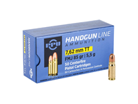 PPU HandgunLine 7.62x25 Tokarev 85gr FMJ 50rd
