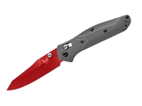 Benchmade Mini Osborne 2.92" AXIS Folding Knife, Red/Gray G10