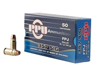 PPU HandgunLine .357Sig 125gr FPJ 50rd