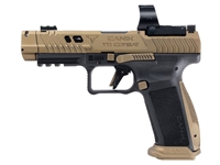 Canik TTI Combat 9mm 4.6" 18rd Pistol, Black/Bronze M03 Competition Red Dot