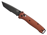 Benchmade Bailout 3.38" AXIS Folding Knife, Battlewash DLC/Burnt Copper Aluminum - Serrated