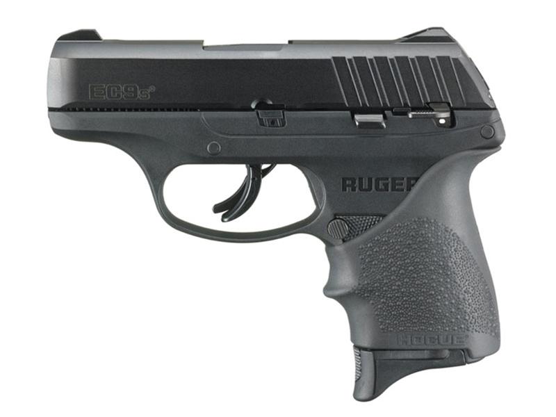 Ruger EC9S 9mm Pistol, Black W/ Hogue Handall Grip