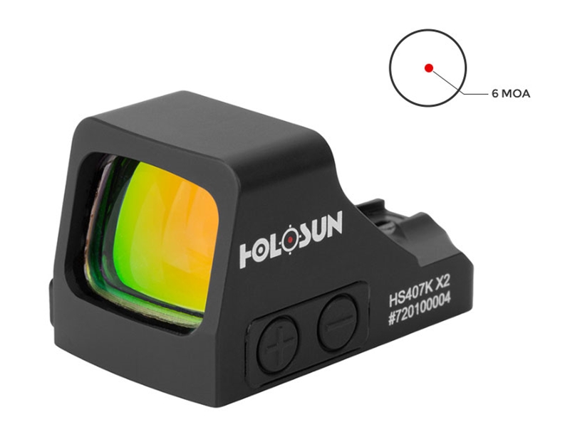Holosun HS407K X2 6 MOA Red Dot Sight, 