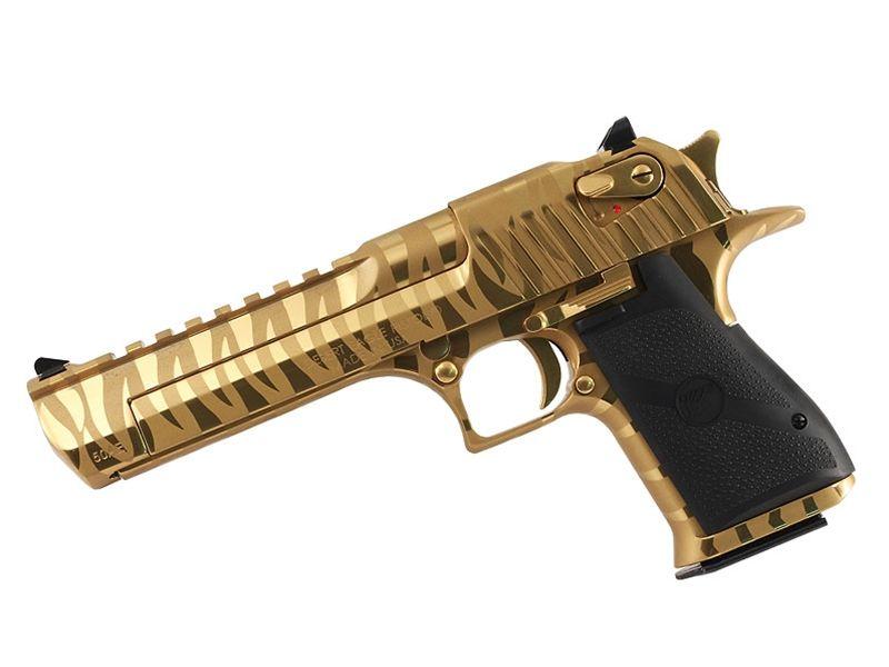 MGM Desert Eagle Mark XIX .50AE 6" Titanium Gold Tiger Stripe.