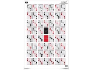 Birchwood Casey Eze-Scorer 23"x35" 52 Card Shoot Up Paper Target, 1pk