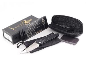Microtech Knives Marfione Custom Socom Elite Tanto Black w/ Stingray Inlay