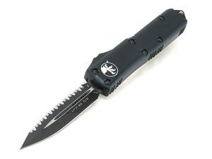 Microtech Knives UTX-85 Tactical D/E Full Serrated Black 3" Black Blade