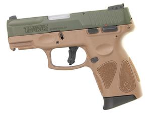 Taurus PT111 G2C 9mm Pistol OD Green/Brown 12+1 3.2" Pistol