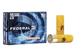 Federal Power-Shok 20GA 2.75" Hollow Point Rifled Slug 5rd
