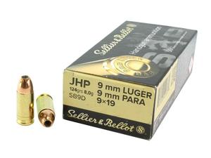 Sellier & Bellot 9mm 124gr JHP 50rd