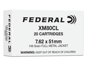 Federal XM80CL 7.62x51mm NATO 149gr FMJ 20rd