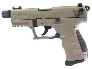 Walther P22 Tactical FDE .22 LR 3.42" Pistol TB - REFURB