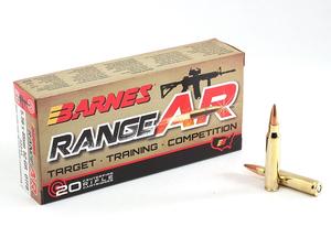 Barnes Range AR 5.56 NATO 52gr Lead Free OTFB 20rd