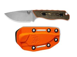 Benchmade Hidden Canyon Hunter 2.79" Fixed Knife, Richlite & Orange G10