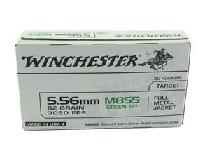 Winchester M855 5.56mm 62gr FMJ 20rd