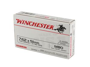 Winchester USA 7.62x51mm NATO 149gr M80 FMJ