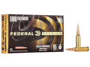 Federal Premium 6mm Creedmoor Gold Medal Berger 105gr 20rd