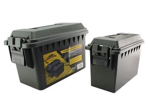 Ridgeline 2 Pack Plastic Ammo Box, 30 Cal, 50 Cal, OD Green