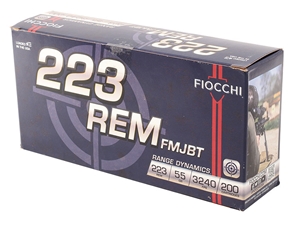 Fiocchi 223ARD Range Dynamics .223 REM 55gr FMJBT 200rd