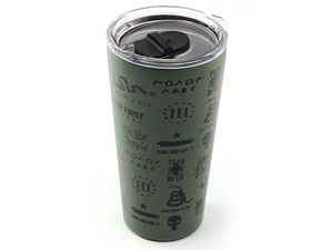Mission First Tactical 20oz Tumbler Collage All - Green