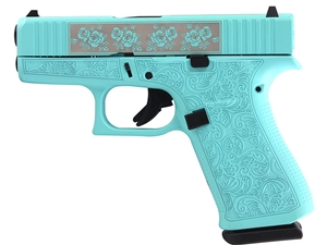 Glock 43X "Glock & Rose" Tiffany Blue Pistol