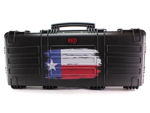 Explorer Cases RED 37" Hard Case w/ Double Layer Foam, TX Flag
