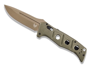 Benchmade Auto Adamas 3.8" AXIS Folding Knife, FDE/OD Green G10