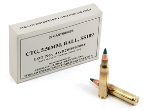 Armscor 5.56mm 62gr FMJ SS109 Green Tip