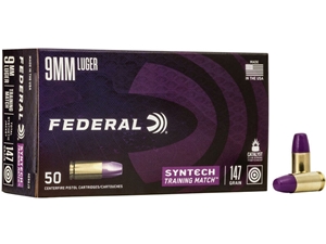 Federal Syntech Training Match 9mm 147gr TSJ 50d