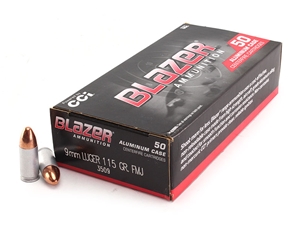 Blazer Aluminum 9mm 115gr FMJ 50rd
