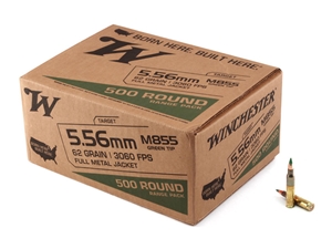 Winchester USA Green Tip 5.56x45mm 62gr FMJ 500rd